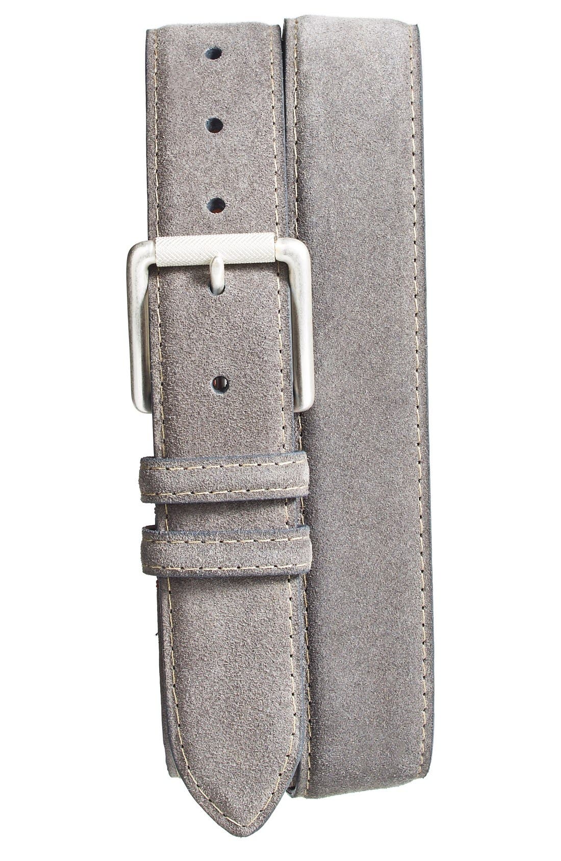48/" NEW MENS GREY LEATHER BELT STYLE 5401 SIZE 32/"